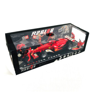 Auto De Juguete Carrera Formula 1 Fricción Con Box