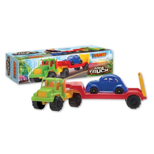 Camión Transporte Con Acoplado Y Auto Mini Truck Duravit 215