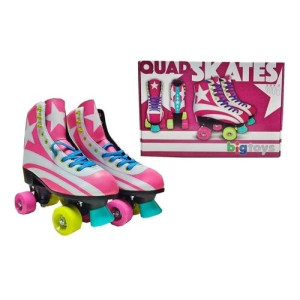 Rollers Patines Profesional Bota Cuero Rosa Talle 36