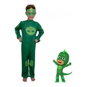 Disfraz Pj Mask Héroes En Pijama Gekko Verde Talle 2 New Toys Cad1348