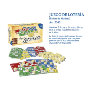 Juego De Lotería Fichas De Madera Toto Games