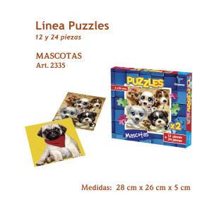 PUZZLES MASCOTAS 12/24Pzas. (2335)*16
