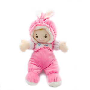 BEBE CON CAPUCHA 35cm. 2 COL. EN BLISTER (CM623003)*24