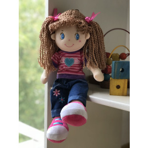 Muñeca Artesanal Pepus Silvina 35 Cm