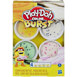 Play-Doh Masa Color Burst 4 Colores Hasbro E6966