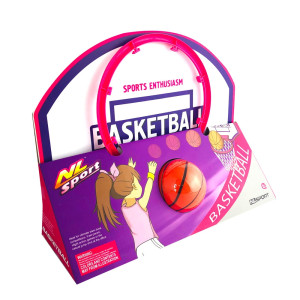 Aro De Basquet Juguete Basket Con Pelota Tablero Red Pared