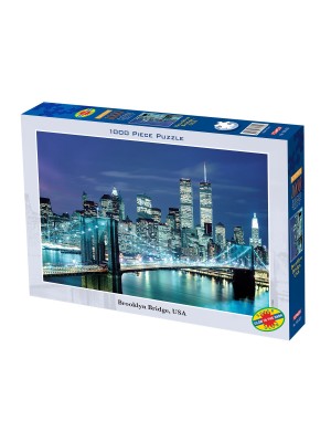 Puzzle Jigsaw Rompecabezas Tomax Puente De Brooklyn - Nueva York, Estados Unidos Iluminado X 1000 Piezas