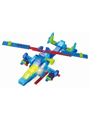 Lego Crystaland Bloques Luminosos Ladrillos Con Luz Led Helicóptero 8 En 1