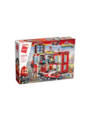 Bloques Ladrillos Lego Cuartel Estación De Bomberos Mine City 693 Piezas GianToys C12014