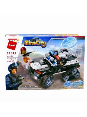 Bloques Ladrillos Lego Camioneta Monster Policia Ojo Halcón Mine City 237 Piezas GianToys C11012