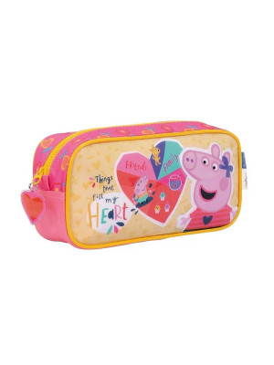 Cartuchera Peppa Pig Corazon 55403 Wabro