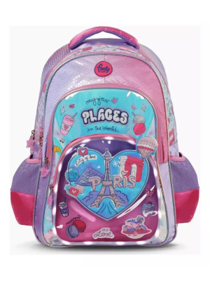 Footy Mochila De Espalda Con 18 I Love Con Luz Led F6313 Color Violeta-paris
