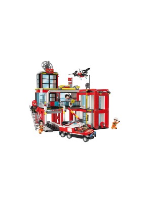 Bloques Ladrillos Lego Cuartel Estación De Bomberos Mine City 693 Piezas GianToys C12014