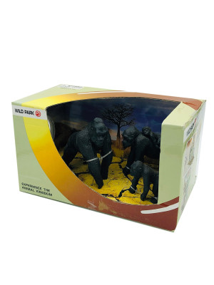 Figura Gorillas X3 Animales Selva Juguete Detalles Reales