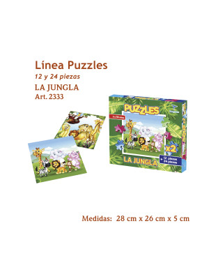 PUZZLES JUNGLA 12/24 Pzas. (2333)*16