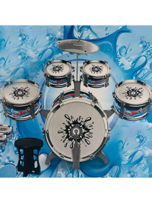 Bateria Musical Grande Juguete 5 Cuerpos Rock