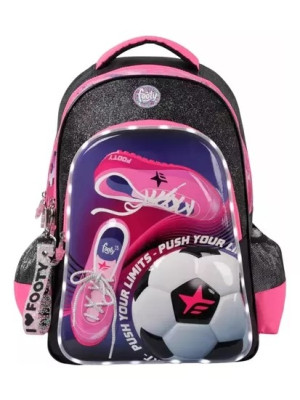 Mochila Escolar 18 Girl Soccer  Con Luz Led Footy