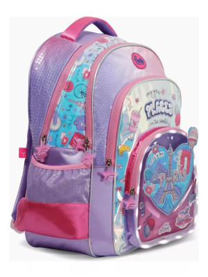 Footy Mochila De Espalda Con 18 I Love Con Luz Led F6313 Color Violeta-paris
