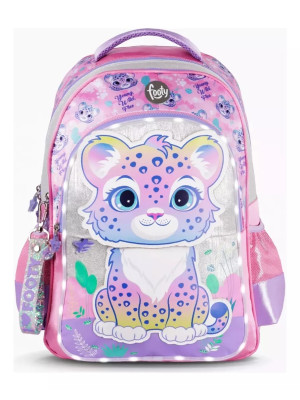 Mochila Footy Espalda 18 Sweet Leopard Luz Led F6353