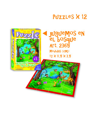 PUZZLE x12 JUGUEMOS EN EL BOSQUE (2365)*36